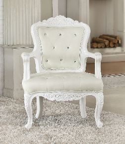 Pascal White Frame & PU Accent Chair Model 59130 By ACME Furniture
