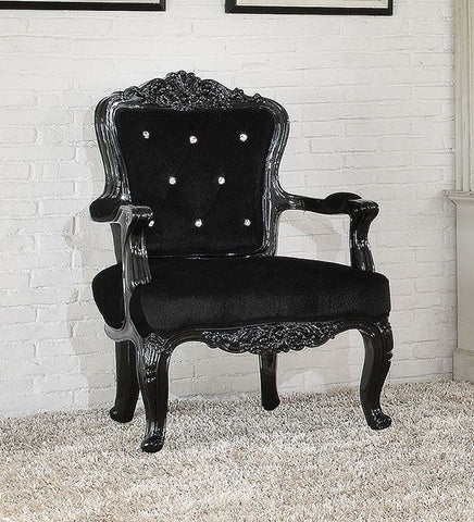 Pascal Black Frame & PU Accent Chair Model 59131 By ACME Furniture