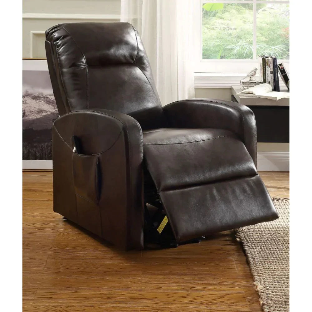 Kasia Espresso PU Recliner Model 59458 By ACME Furniture