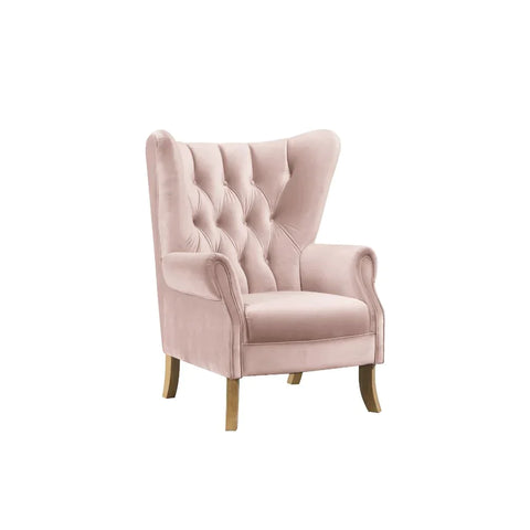 Adonis Blush Pink Velvet Accent Chair Model 59516 By ACME Furniture