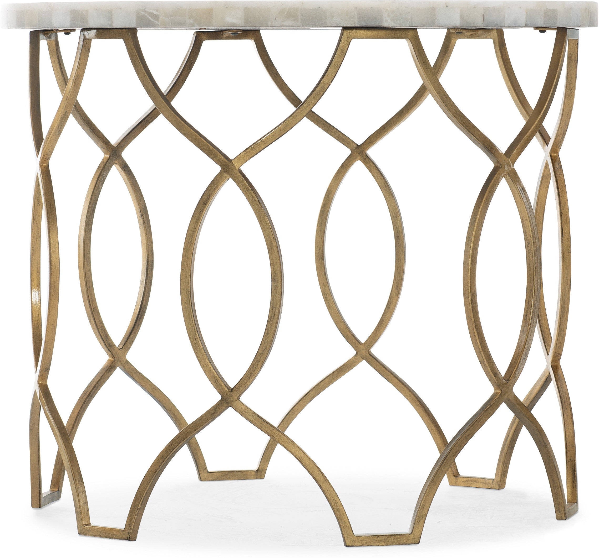 Hooker Furniture Living Room Melange Corrina Round Lamp Table