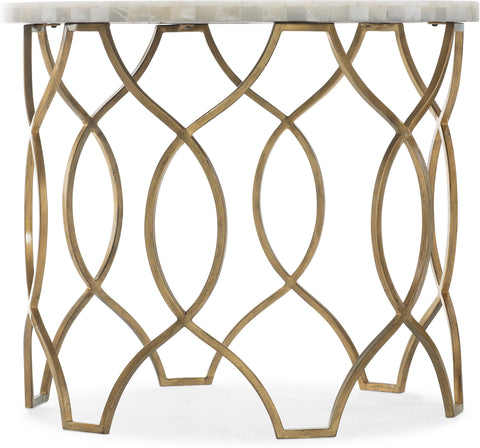 Hooker Furniture Living Room Melange Corrina Round Lamp Table