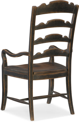 Hooker Furniture Casual Dining Hill Country Twin Sisters Ladderback Arm Chair - 2 per carton/price ea