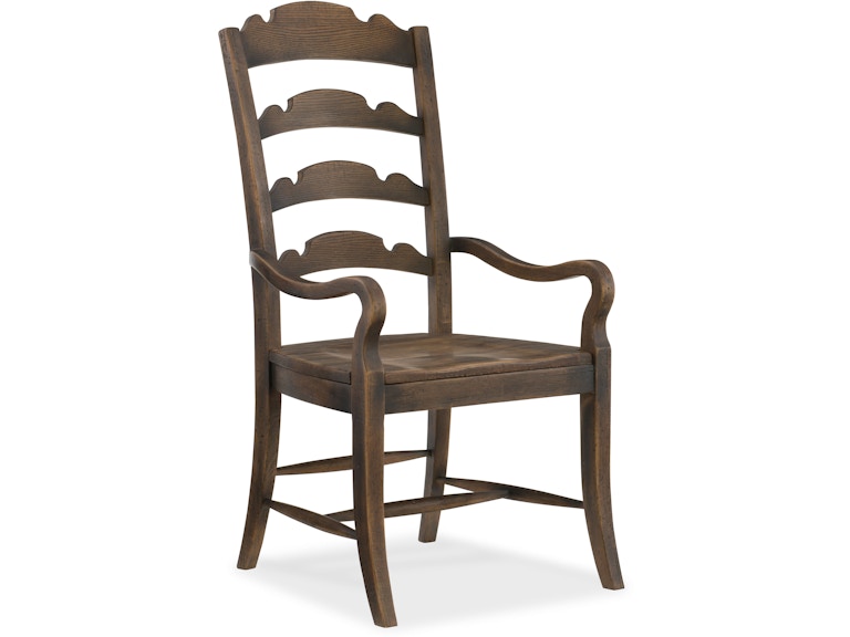 Hooker Furniture Casual Dining Hill Country Twin Sisters Ladderback Arm Chair - 2 per carton/price ea