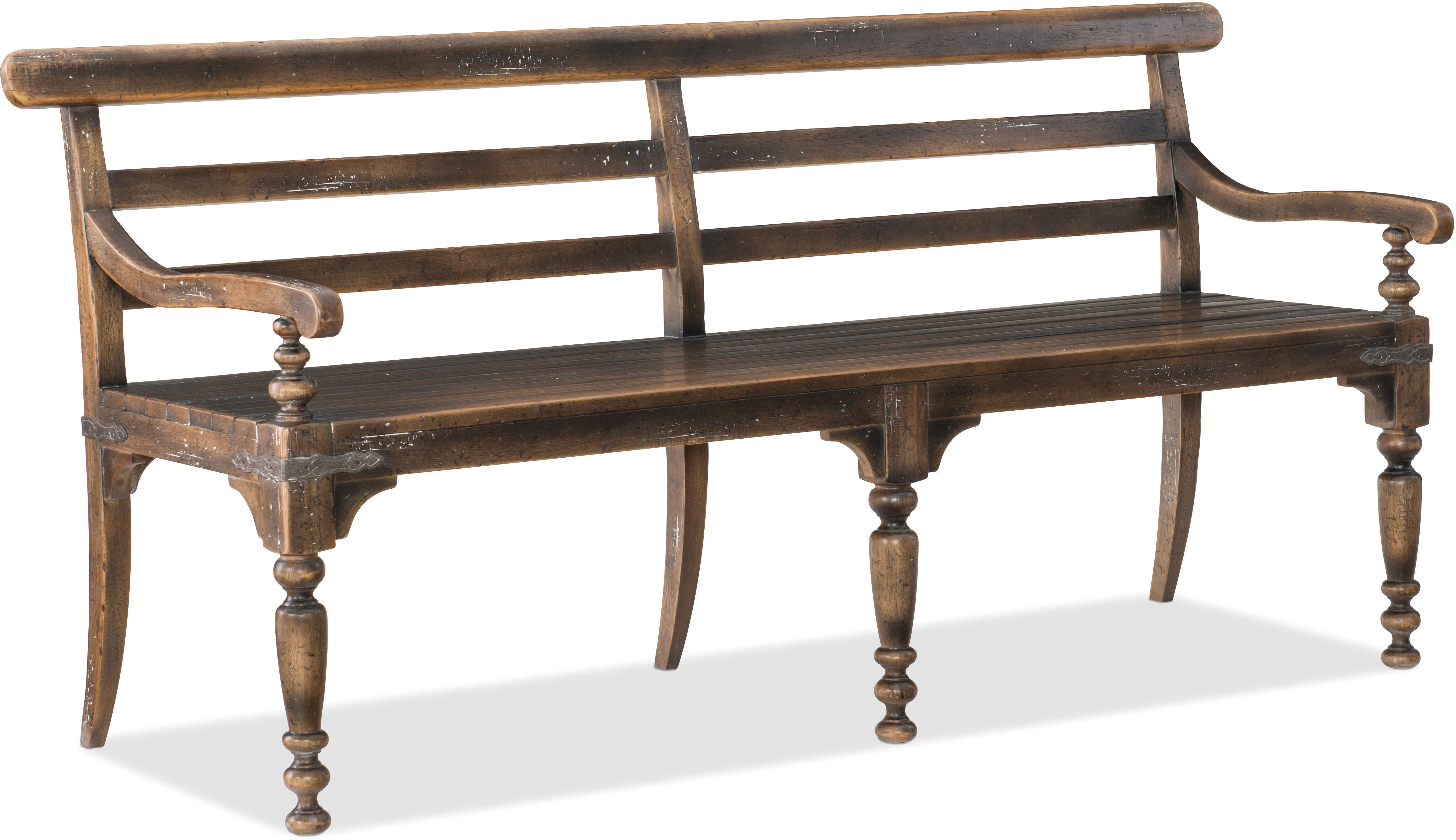 Hooker Furniture Casual Dining Hill Country Helotes Dining Bench