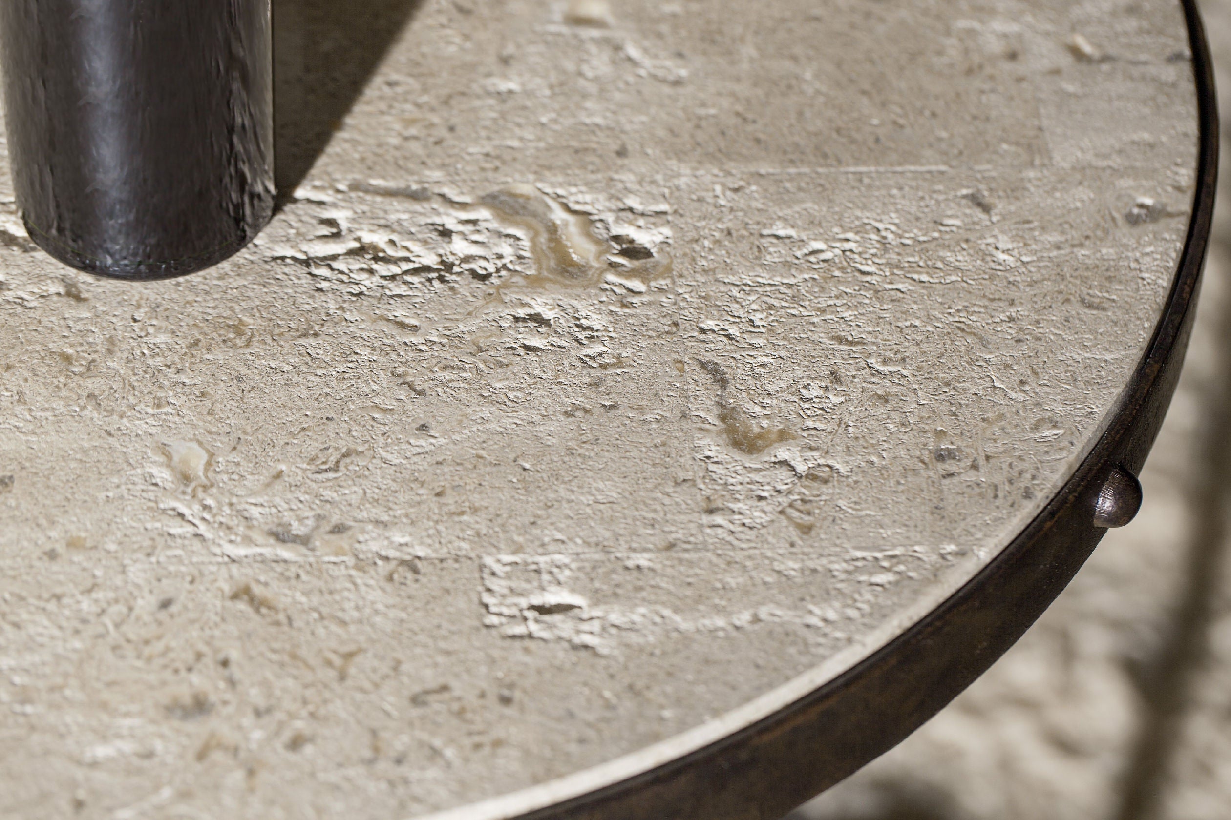 Hooker Furniture Living Room Luckenbach Metal and Stone End Table