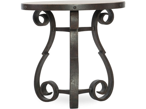 Hooker Furniture Living Room Luckenbach Metal and Stone End Table