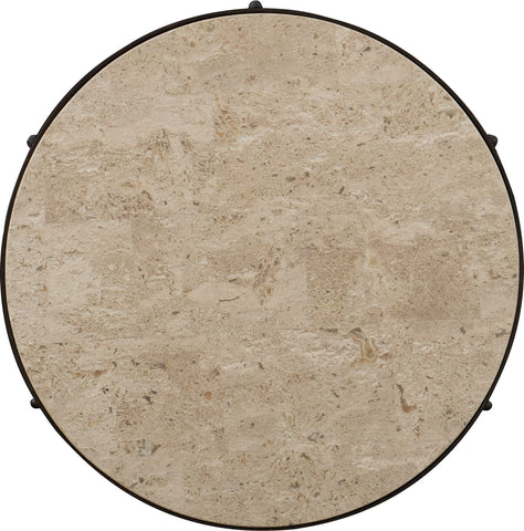 Hooker Furniture Living Room Luckenbach Metal and Stone End Table