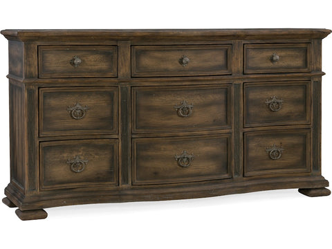 Hooker Furniture Bedroom Williamson Nine-Drawer Dresser