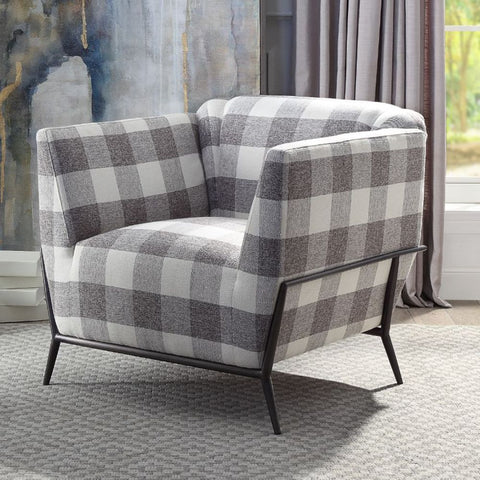 Niamey II Pattern Fabric & Metal Accent Chair Model 59725 By ACME Furniture