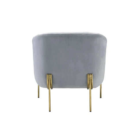 Carlson Gray Velvet & Gold Accent Chair Model 59790 By ACME Furniture