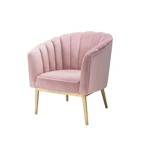Colla Blush Pink Velvet & Gold Accent Chair Model 59814 By ACME Furniture