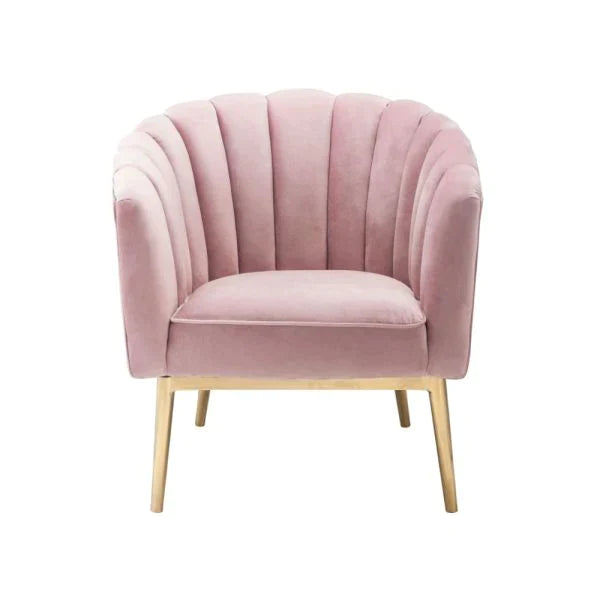 Colla Blush Pink Velvet & Gold Accent Chair Model 59814 By ACME Furniture