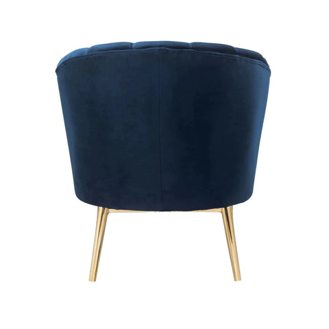 Colla Midnight Blue Velvet & Gold Accent Chair Model 59815 By ACME Furniture