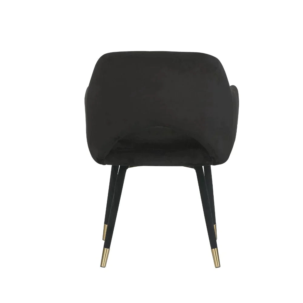 Applewood Black Velvet & Gold Accent Chair Model 59854 By ACME Furniture