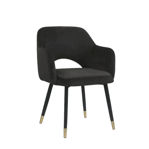 Applewood Black Velvet & Gold Accent Chair Model 59854 By ACME Furniture