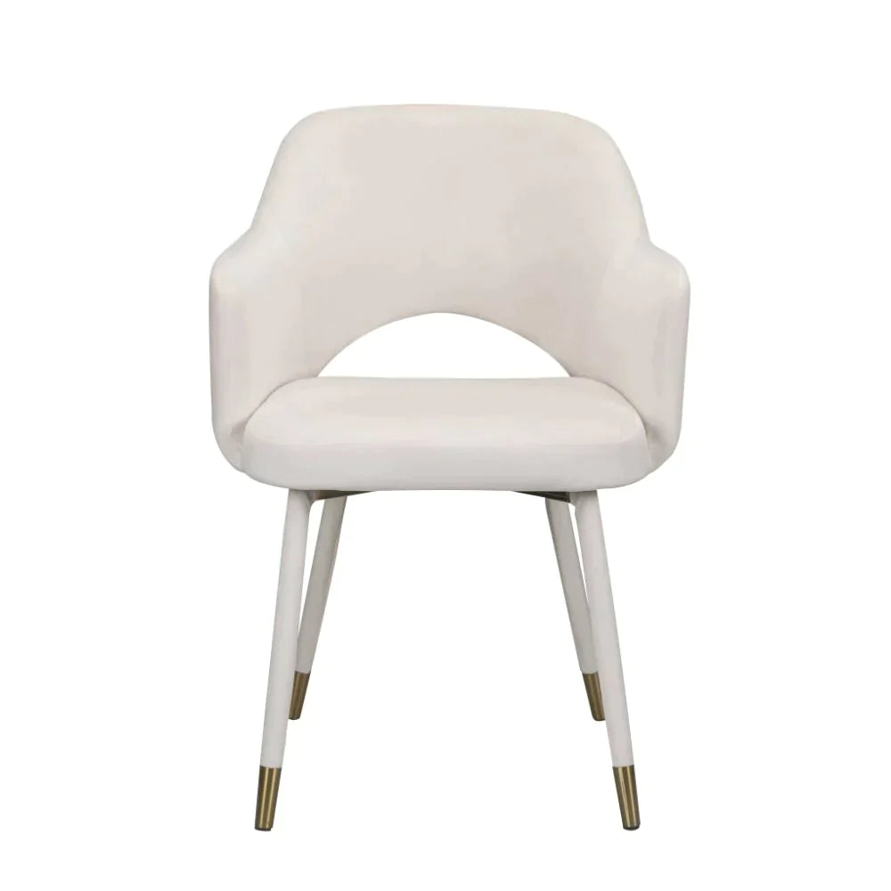Applewood Cream Velvet & Gold Accent Chair Model 59856 By ACME Furniture
