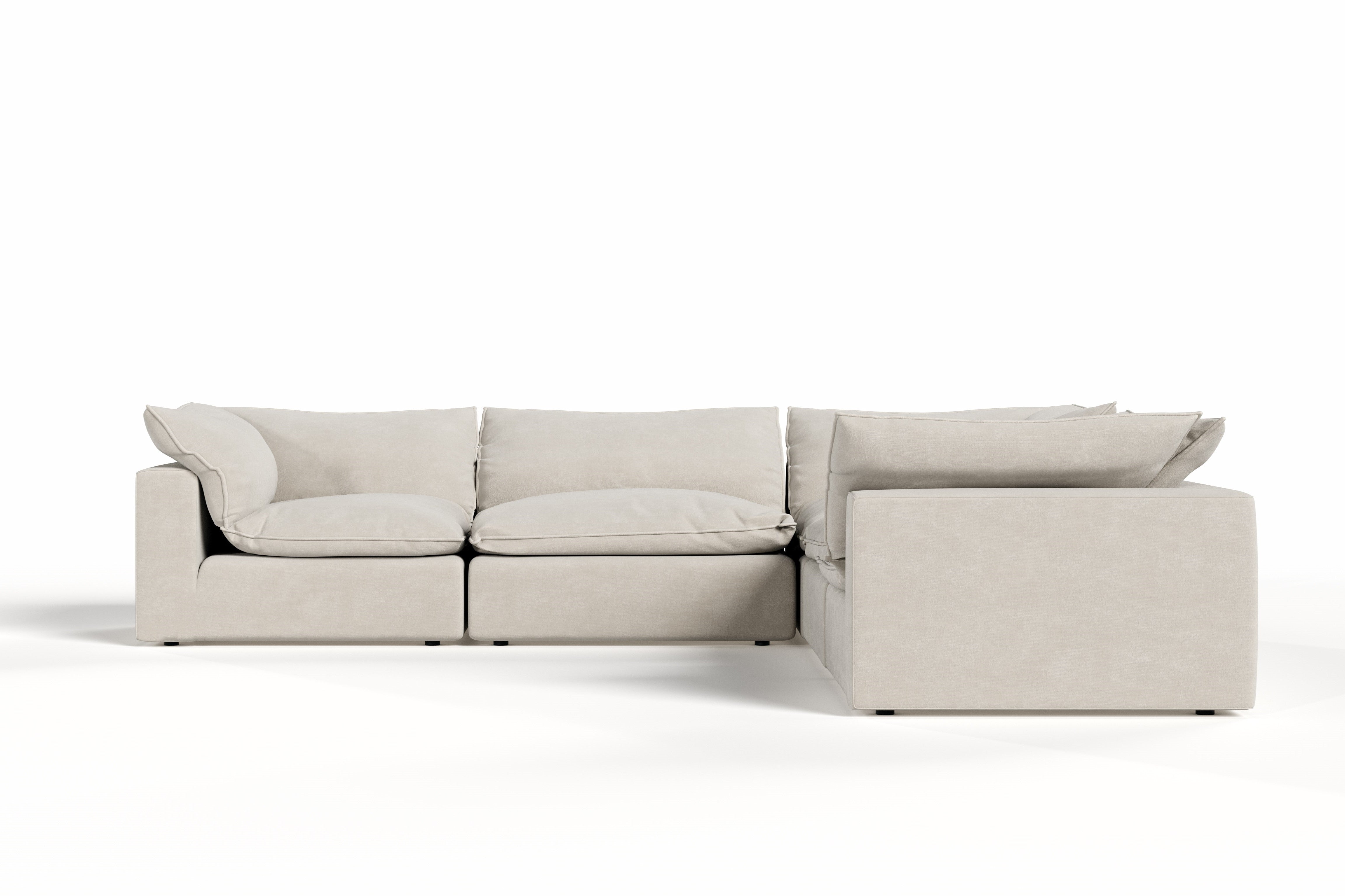 Divani Casa Garman Modern Light Grey Modular Sectional Sofa 5 Piece Sectional Model VGKKKF2651-MOD-GRY-SECT-5-Piece Sectional