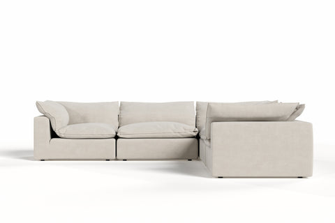 Divani Casa Garman Modern Light Grey Modular Sectional Sofa 5 Piece Sectional Model VGKKKF2651-MOD-GRY-SECT-5-Piece Sectional