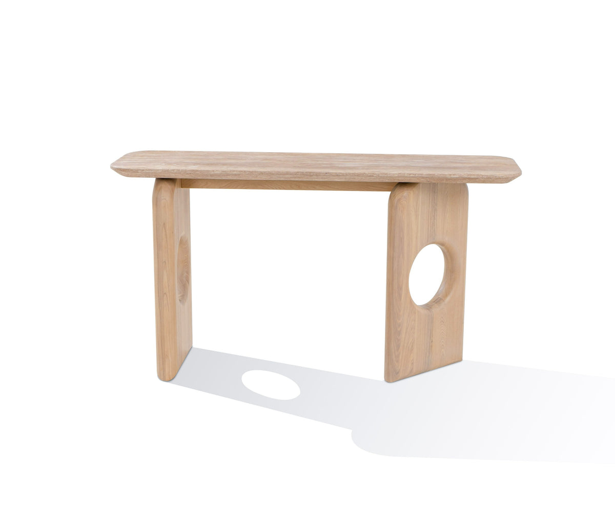 Nova Domus Osaka Modern Faux Marble & Natural Ash Console Table Model VGCS-CON-22116