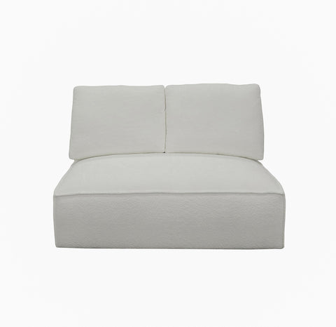 Divani Casa Lulu Modern White Fabric Modular Sectional Sofa With Left Facing Chaise Model VGSX-F22053-LAF-WHT