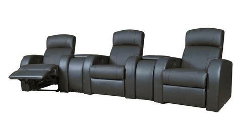 Coaster Cyrus Home Theater Upholstered Recliner Black Model 600001