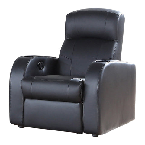 Coaster Cyrus Upholstered Recliner Living Room Set Black Model 600001-S3B