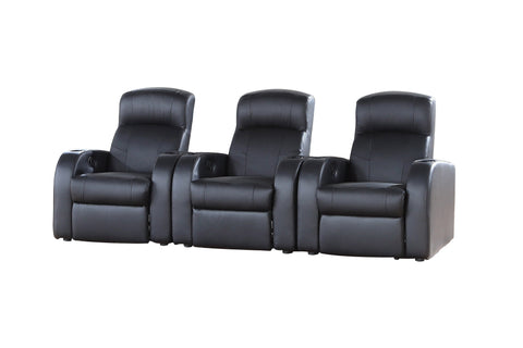 Coaster Cyrus Home Theater Upholstered Recliner Black Model 600001