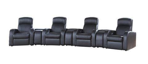 Coaster Cyrus Home Theater Upholstered Recliner Black Model 600001