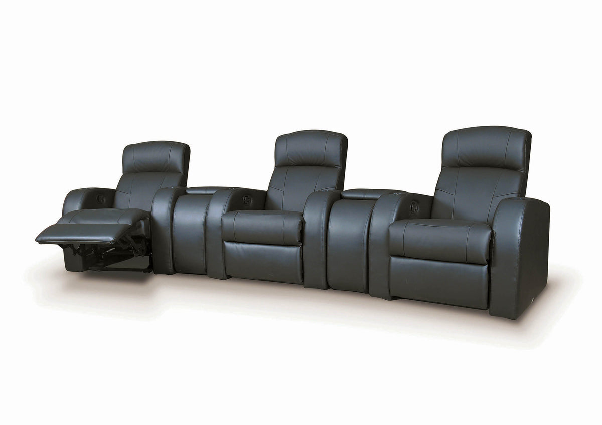 Coaster Cyrus Home Theater Upholstered Console Black Model 600002