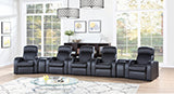 Coaster Cyrus Home Theater Upholstered Console Black Model 600002