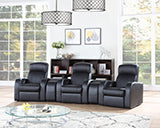 Coaster Cyrus Home Theater Upholstered Console Black Model 600002