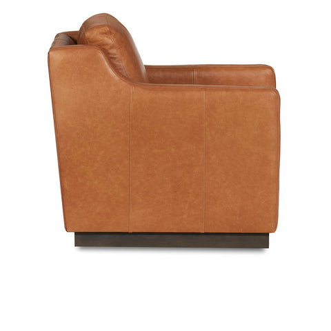 Classic Home Amador Accent Chair - Swivel Oste River Leather Coin Model 60001A4ELOSCOI