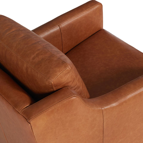 Classic Home Amador Accent Chair - Swivel Oste River Leather Coin Model 60001A4ELOSCOI