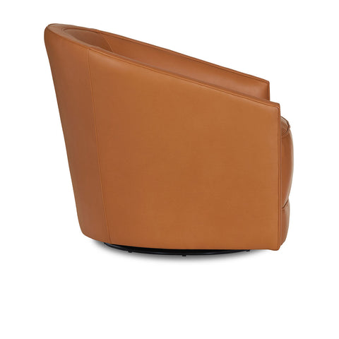 Classic Home Aguilar Accent Chair - Swivel Landscape Leather, Coin Model 60001A4HLLACOI