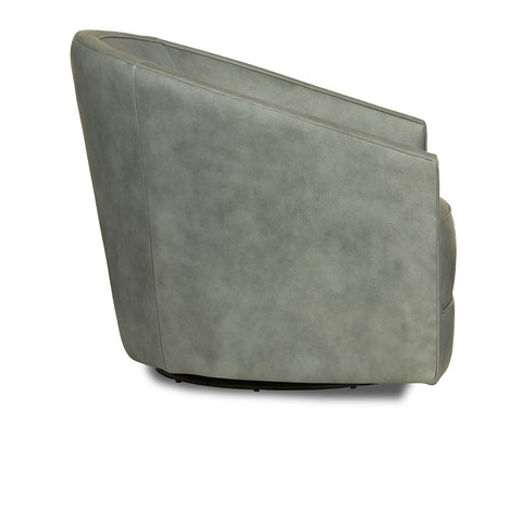 Classic Home Aguilar Accent Chair - Swivel Landscape Leather, Frozen Valley Model 60001A4HLLAFVA