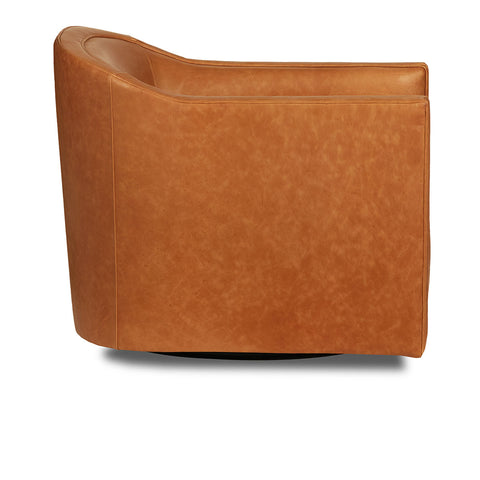 Classic Home Garza Accent Chair - Swivel Oste River Leather Coin Model 60001A4SLOSCOI