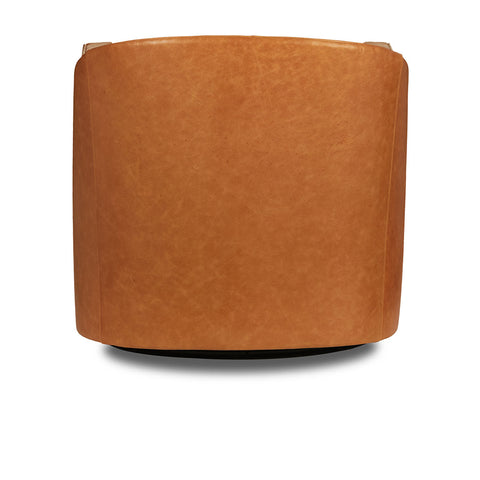 Classic Home Garza Accent Chair - Swivel Oste River Leather Coin Model 60001A4SLOSCOI