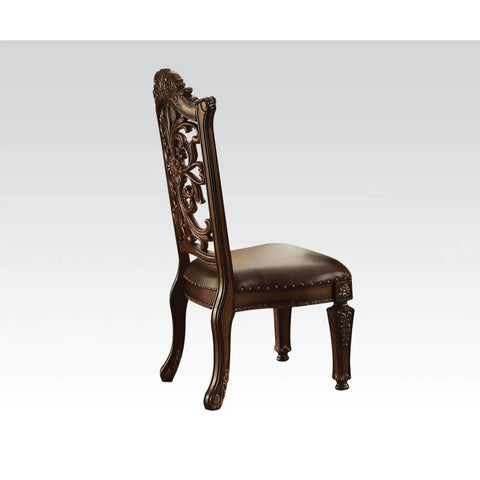 Vendome PU & Cherry Side Chair Model 60003 By ACME Furniture