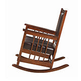 Coaster Ida Upholstered Rocking Chair Tobacco and Dark Brown Model 600058