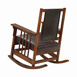 Coaster Ida Upholstered Rocking Chair Tobacco and Dark Brown Model 600058