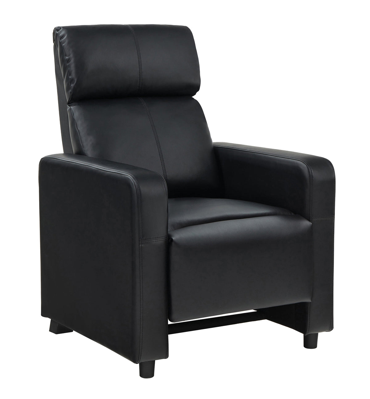 Coaster Toohey Upholstered Tufted Recliner Living Room Set Black Model 600181-S4A