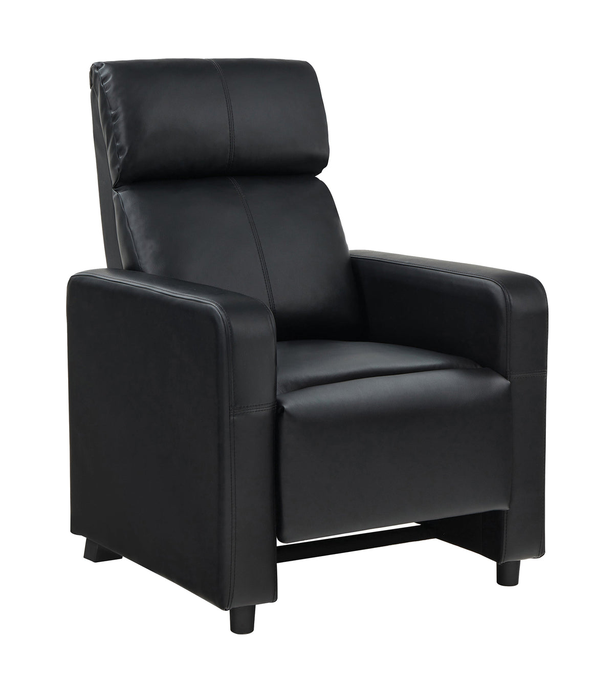 Coaster Toohey Upholstered Tufted Recliner Living Room Set Black Model 600181-S5B