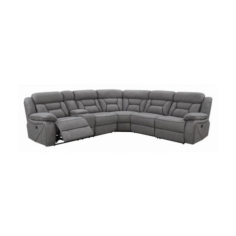 Coaster Higgins Four-Piece Upholstered Power Sectional Grey Model 600370