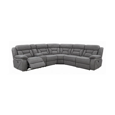 Coaster Higgins Four-Piece Upholstered Power Sectional Grey Model 600370