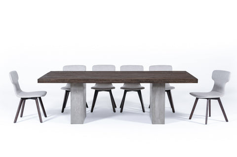 Modrest Renzo Modern Oak & Concrete 94" Dining Table Model VGGRRENZO-94