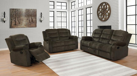Coaster Rodman Upholstered Tufted Living Room Set Olive Brown Model 601881-S3