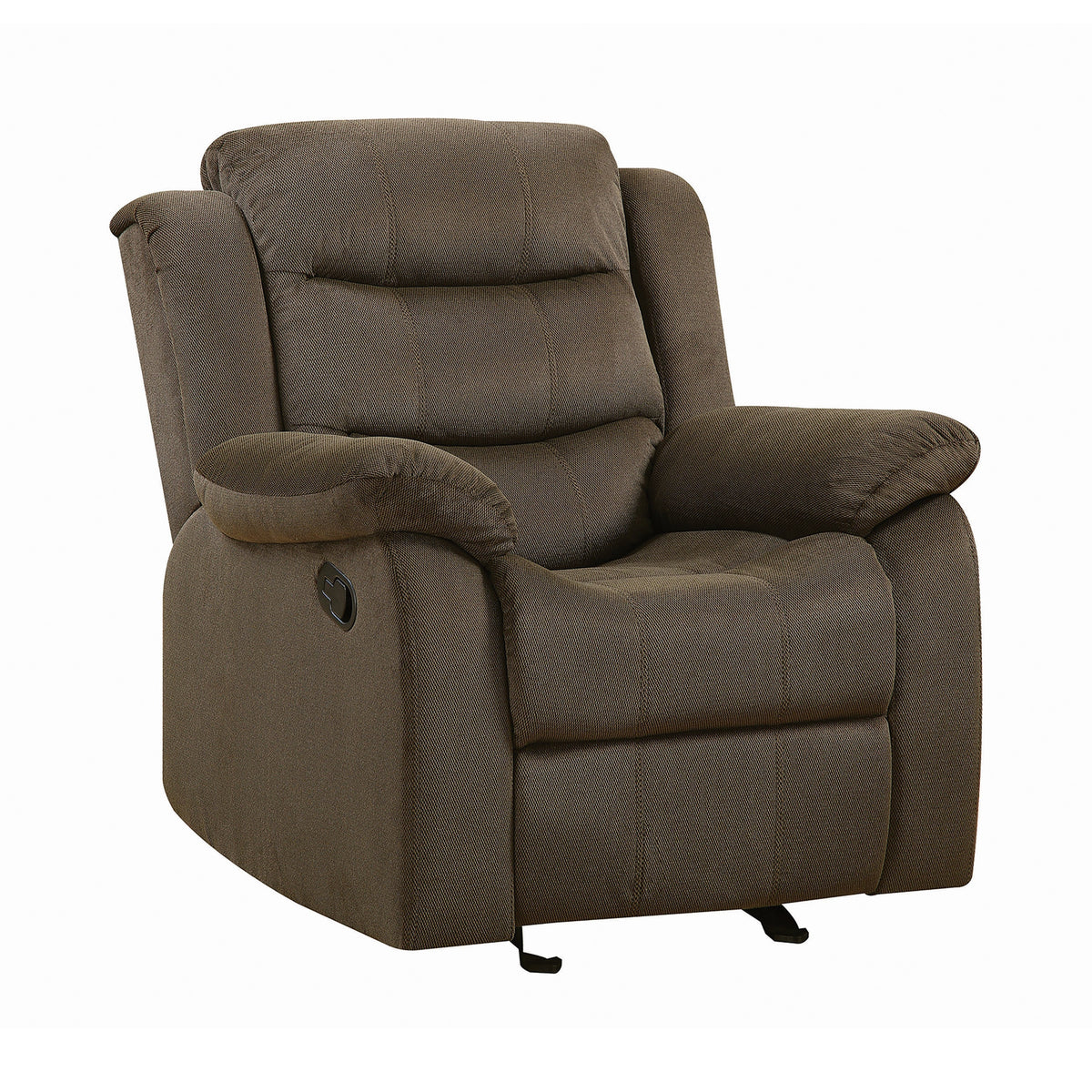 Coaster Rodman Upholstered Glider Recliner Chocolate Model 601883