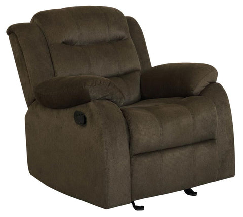 Coaster Rodman Upholstered Glider Recliner Chocolate Model 601883