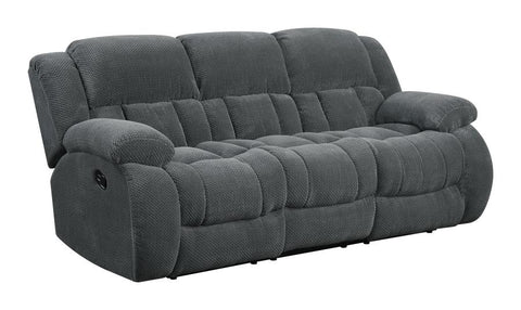 Coaster Weissman Pillow Top Arm Motion Sofa Charcoal Model 601921